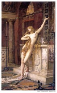 Charles William Mitchell, Hypatia, 1885, olio su tela (244,5 x 152,5 cm), Laing Art Gallery, Newcastle upon Tyne (Tyne and Wear Museums).
